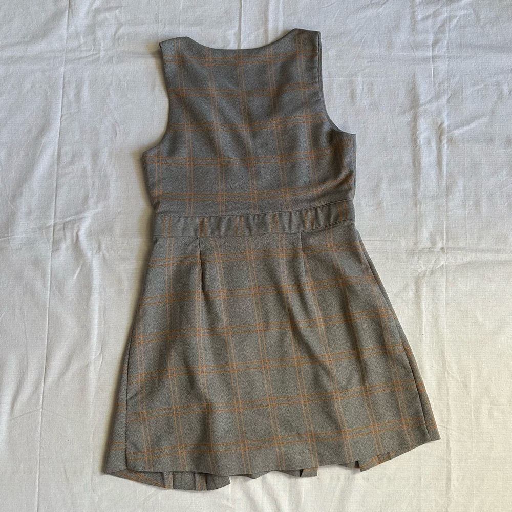 Gianni Bini Gray and Orange Plaid Dress - Picture 8 of 10
